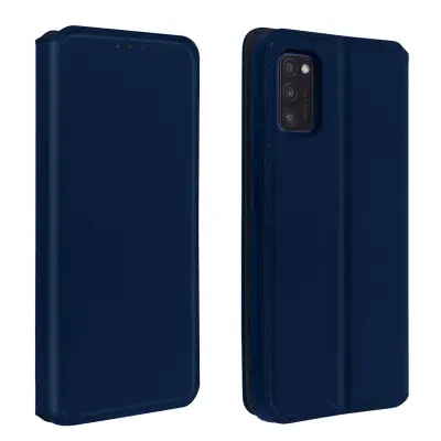 Samsung A41 preklopna torbica s držačem kartica i funkcijom tankog i elegantnog postolja, ponoćno plava