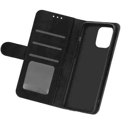Futrola Apple iPhone 12 / 12 Pro Vintage Folio držač kartica funkcija stalka crna