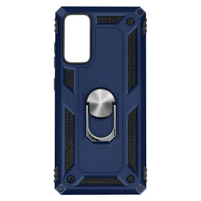 Navlaka Samsung Galaxy S20 FE Otporna na Udarce Bi-materijal Prsten Video Postolje noćno plava