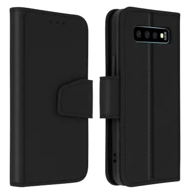 Samsung Galaxy S10 Plus kožna futrola, držač kartica, funkcija postolja, premium crna
