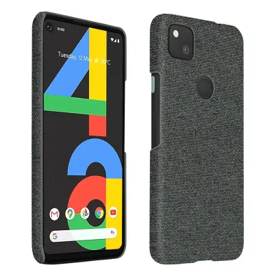 Maska Google Pixel 4A Kruta Tkanina Protiv otisaka Periva Siva