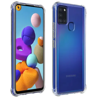 Navlaka Samsung Galaxy A21s Fleksibilna Otporna na Udarce Kutovi Bumper Transparentna