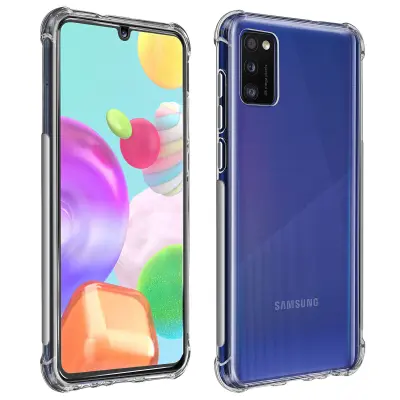 Paket zaštite Samsung Galaxy A41 Mekana maska + Prozirno zaštitno staklo