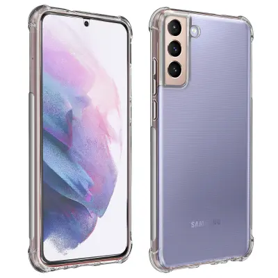 Paket zaštite Samsung Galaxy S21 Mekana maska + Prozirno zaštitno staklo