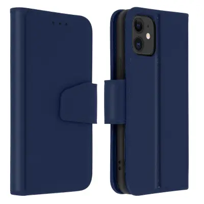 Futrola Apple iPhone 11 kožna držač kartica Premium funkcija stalka tamnoplava