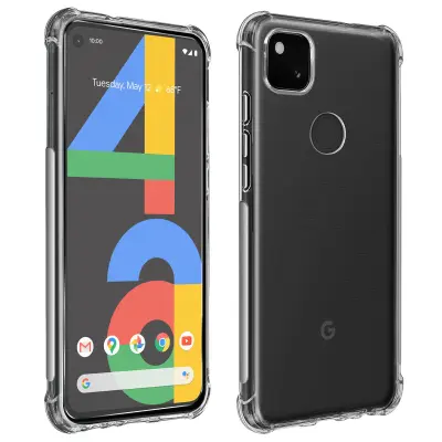 Paket zaštite Google Pixel 4A Mekana maska + Prozirno zaštitno staklo