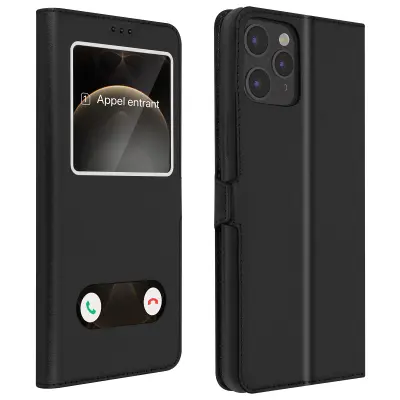 Futrola Apple iPhone 12 / 12 Pro integralna dvostruki prozor video stalak crna