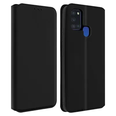 Maska Samsung Galaxy A21s Folio novčanik funkcija postolja crna