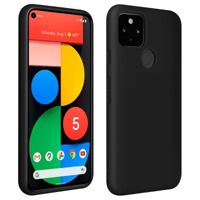 Maska Google Pixel 5 Polutvrdi silikon Soft Touch Crna