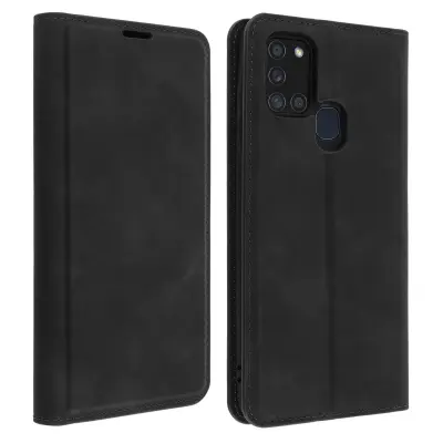 Maska Samsung Galaxy A21s Soft Touch držač kartice funkcija postolja crna