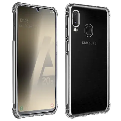 Paket zaštite Samsung Galaxy A20e Mekana maska + Prozirno zaštitno staklo