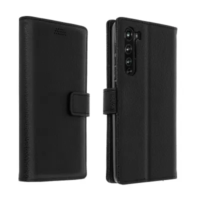 Futrola Motorola Edge držač kartica funkcija video stalka trakica crna