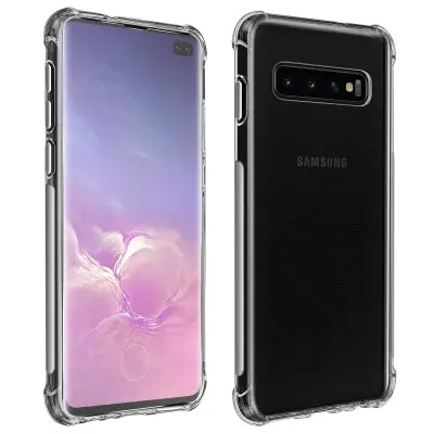 Paket zaštite Samsung Galaxy S10 Plus Mekana maska + Prozirno zaštitno staklo