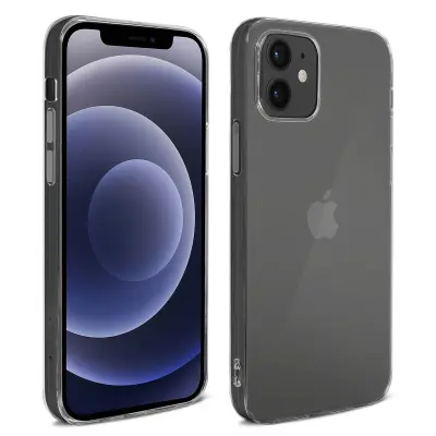 Maska iPhone 12 / 12 Pro Silikonski gel Meka Antišok 2mm Prozirna