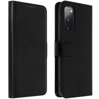 Samsung Galaxy S20 FE preklopna torbica, vintage, držač kartica, funkcija postolja, crna