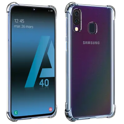 Navlaka Samsung Galaxy A40 Silikon Fleksibilan Kutovi Bumper Transparentan