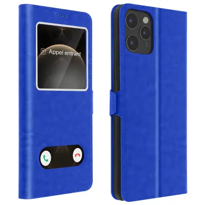 Futrola Apple iPhone 12 / 12 Pro integralna dvostruki prozor video stalak plava