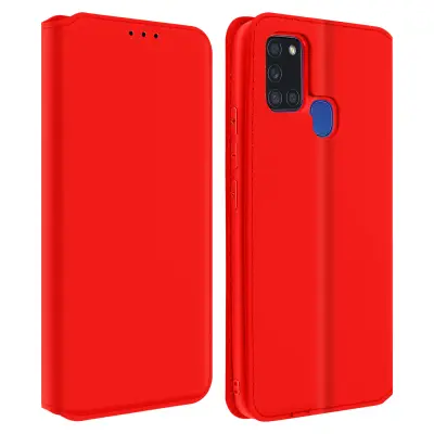 Maska Samsung Galaxy A21s Folio futrola novčanik funkcija postolja crvena