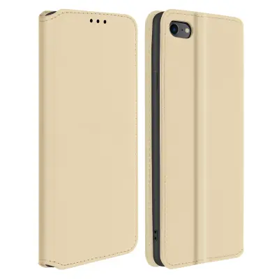 Futrola iPhone SE 2022 / 2020 i 8 / 7 Folio novčanik funkcija stalka zlatna