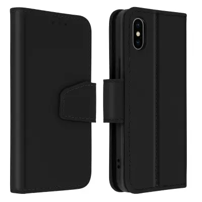Futrola Apple iPhone XS Max kožna držač kartica Premium funkcija stalka crna