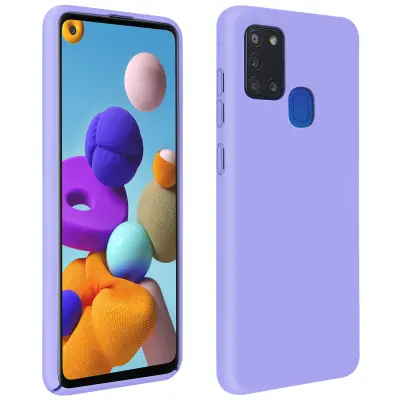 Navlaka Samsung Galaxy A21s Silikon Polu-kruta Završetak Soft Touch Ljubičasta