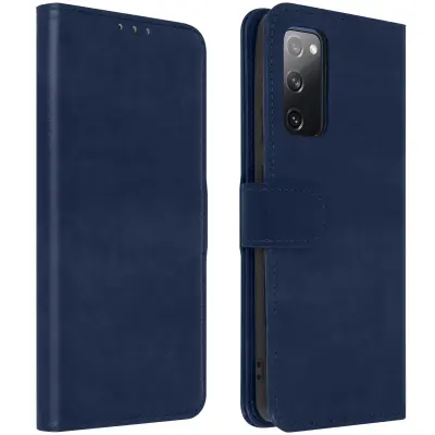 Samsung Galaxy S20 FE preklopna torbica, vintage, držač kartica, funkcija postolja, plava