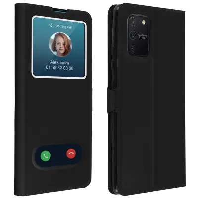 Samsung Galaxy S10 Lite futrola, potpuna, dvostruki prozor, video postolje, crna