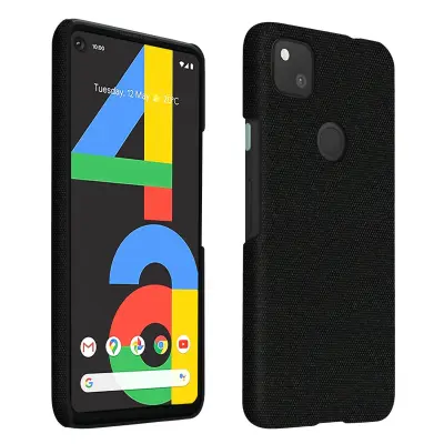 Maska Google Pixel 4A Kruta Tkanina Protiv otisaka Periva Crna