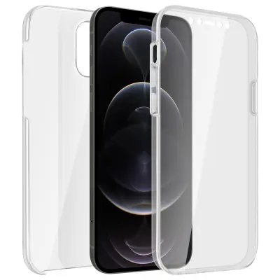Maska iPhone 12 Pro Max Kruta leđa + Meka prednja Prozirna