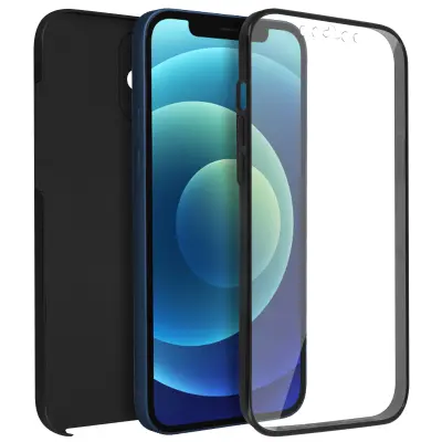 Maska Apple iPhone 12 Mini Zaštita Kruta leđa i Meka prednja Crna