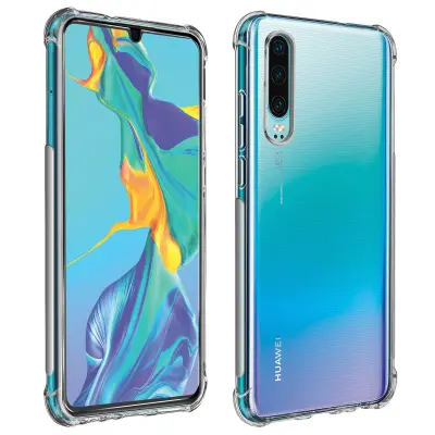 Paket zaštite Huawei P30 Mekana maska + 9H Prozirno zaštitno staklo