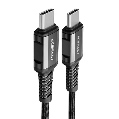 Kabel Acefast USB-C na USB-C aluminijski crni