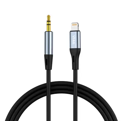 Vipfan L05 Lightning na 3,5 mm mini jack AUX kabel, 1 m (sivi)