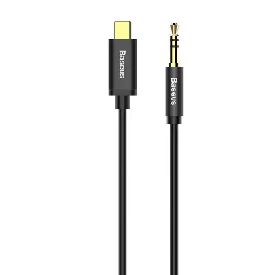 3,5 mm Mini Jack na USB-C stereo audio kabel, 120 cm, crni