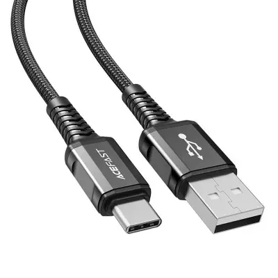 Kabel Acefast USB-A na USB-C aluminijski crni