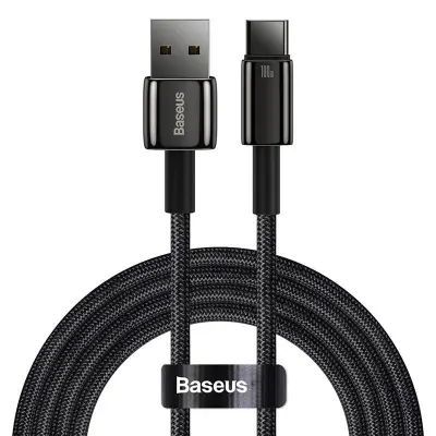 Tungsten Gold USB-USB-C kabel 480Mb/s 100W 1m crni
