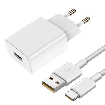 Zidni punjač USB i USB-C kabel Snaga 18W Originalni Vivo Bijeli