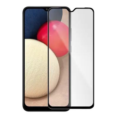 Zaštitna Folija Samsung Galaxy A12 Kaljeno Staklo Zakrivljeno Transparentno Obrub Crni