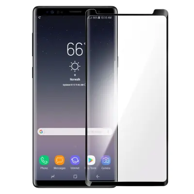 Zaštitna Folija Samsung Galaxy Note 9 Kaljeno Staklo Skošena Transparentna Obrub Crni