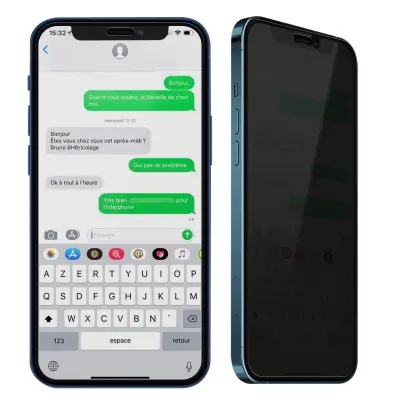 Zaštitna Folija iPhone 12 Pro Max Anti-špijunska Kaljeno Staklo 9H Bez Tragova Transparentna