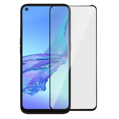 Zaštitna Folija Oppo A53 / A53s Kaljeno Staklo Skošena Transparentna Obrub Crni