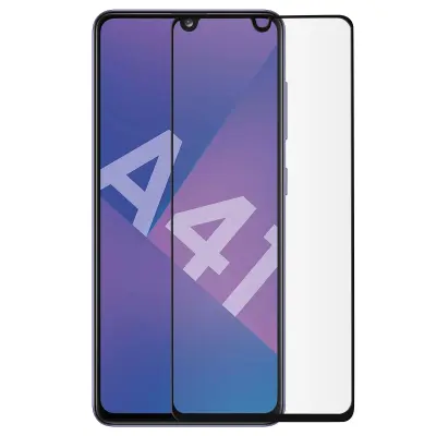 Zaštitna Folija Samsung Galaxy A41 Kaljeno Staklo Zakrivljeno Transparentno Obrub Crni