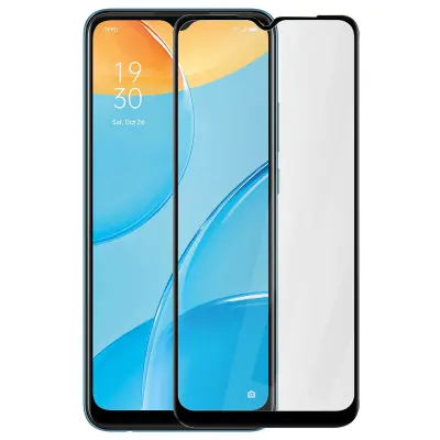 Zaštitna Folija Oppo A15 / Oppo A16 Kaljeno Staklo Skošena Transparentna Obrub Crni