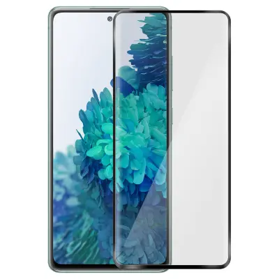 Zaštitna Folija Samsung Galaxy S20 FE Kaljeno Staklo Skošena Transparentna Obrub Crni