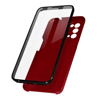 Maska Oppo Reno 5 5G i Find X3 Lite kruta leđa i meka prednja - crvena