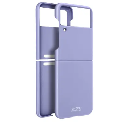 Navlaka Samsung Z Flip 3 u 2 Dijela Kruta Traka Protuklizna Ljubičasta