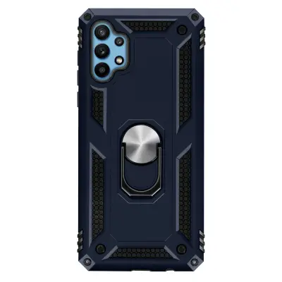 Navlaka Samsung Galaxy A32 Otporna na Udarce Bi-materijal Prsten Video Postolje plava