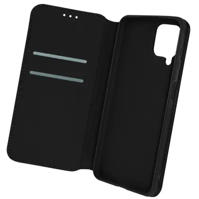 Maska Samsung Galaxy A22 Novčanik funkcija video postolja crna