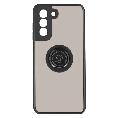 Navlaka Samsung Galaxy S21 FE Bi-materijal Metalni Prsten Postolje crna