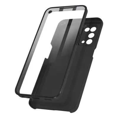 Maska Oppo A54 5G i A74 5G kruta leđa i meka prednja crna
